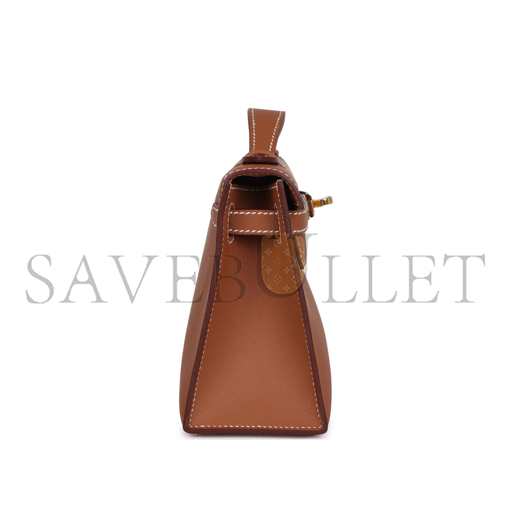 H**mes kelly pochette gold swift gold hardware (22*14*7cm)